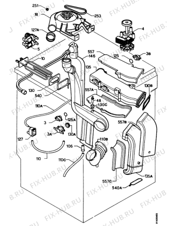 Взрыв-схема стиральной машины Zanker WTF2270 - Схема узла Dryer equipment
